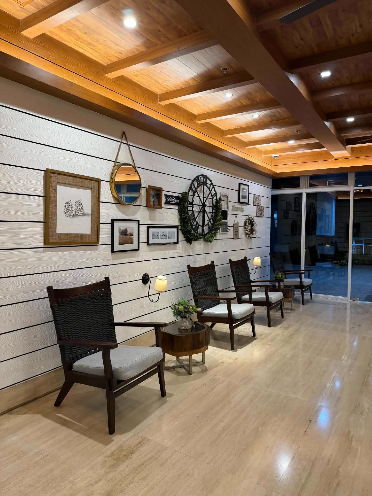 Shared lounge seating at Wind Residences