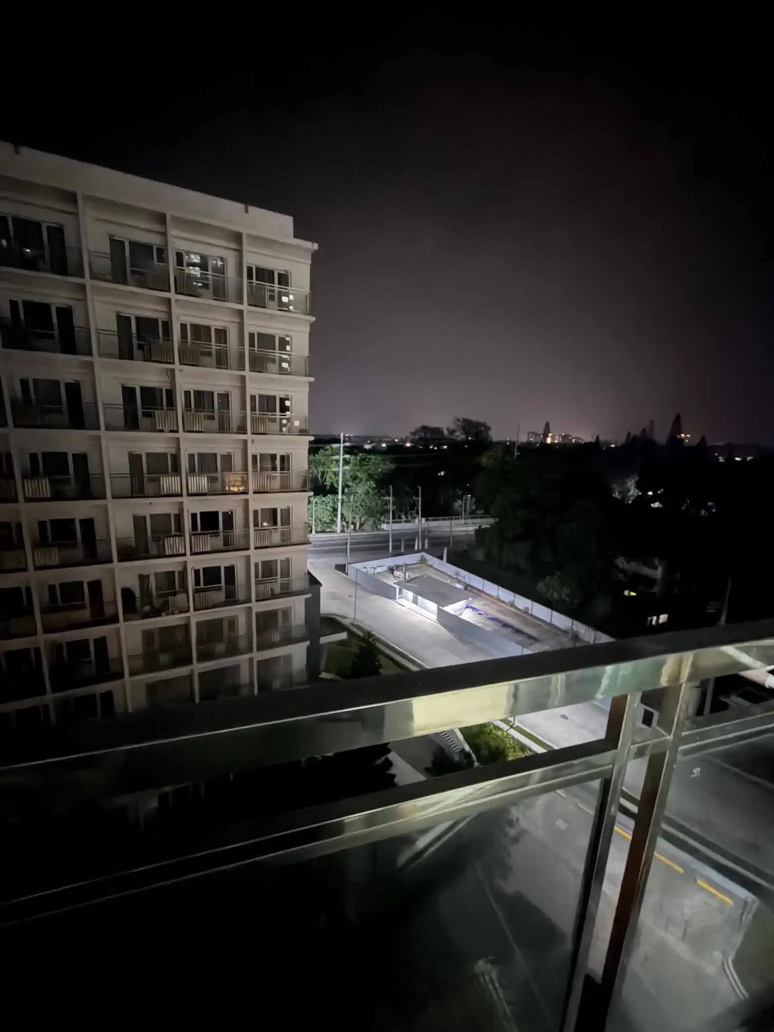 Night view from the residence balcony